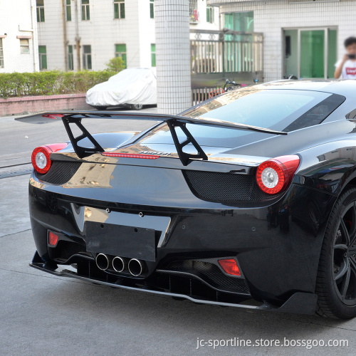 VEL Style Carbon Fiber Bumper Diffuser Lip for Ferrari 458 Italia 2-Door 2011-2013